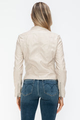 Outfit Flow - Snobbish PU Leather Zip Up Jacket with Pockets