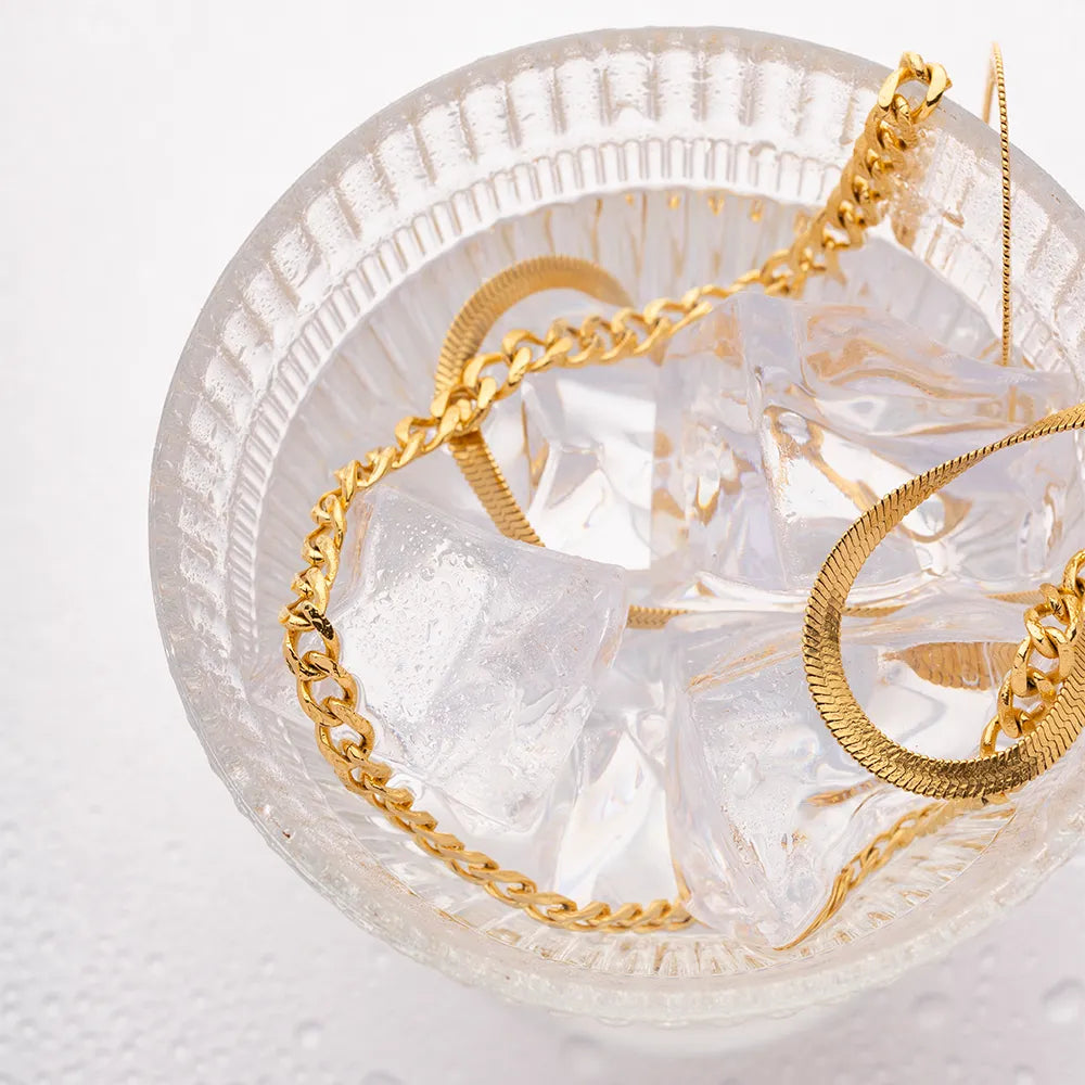 18K Gold-Plated Double Layered Necklace OutfitFlow