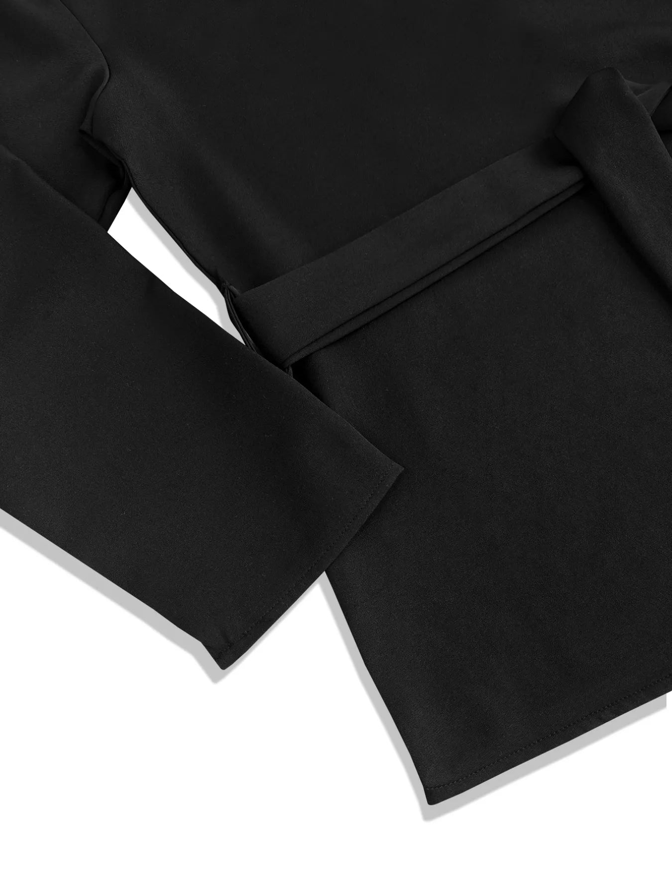 Tie-Waist Long Sleeve Top and Pants Set OutfitFlow