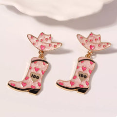 Cowgirl Hat and Boot Dangle Earrings OutfitFlow