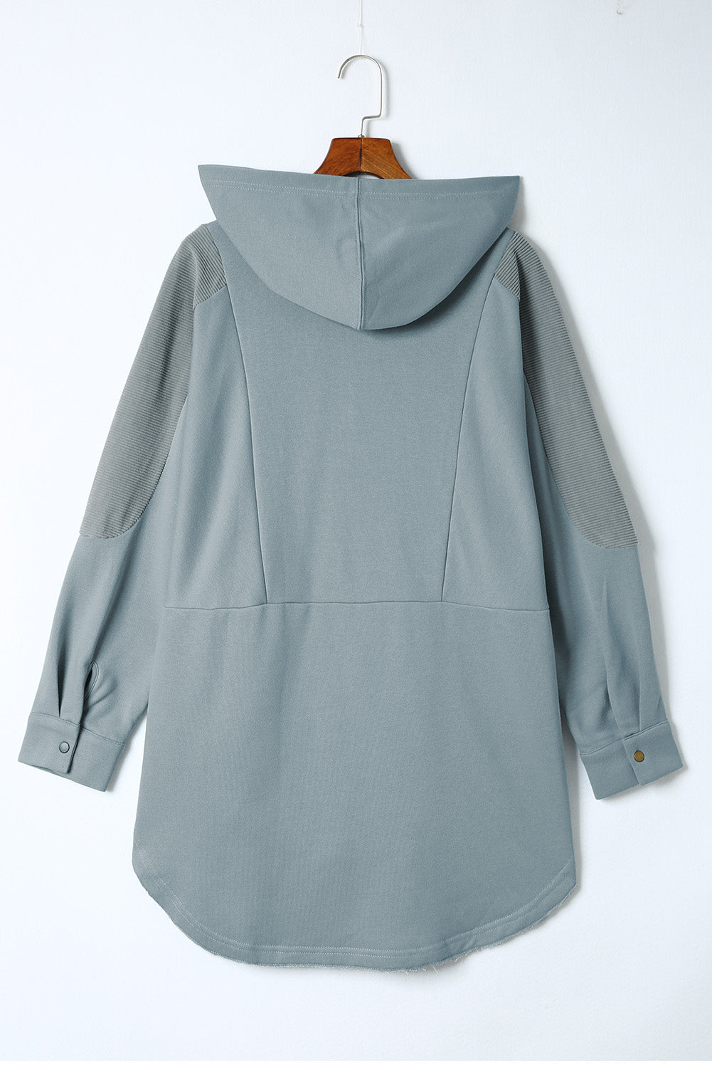 Outfit Flow - Long Sleeve Buttoned Hoodie with Pockets