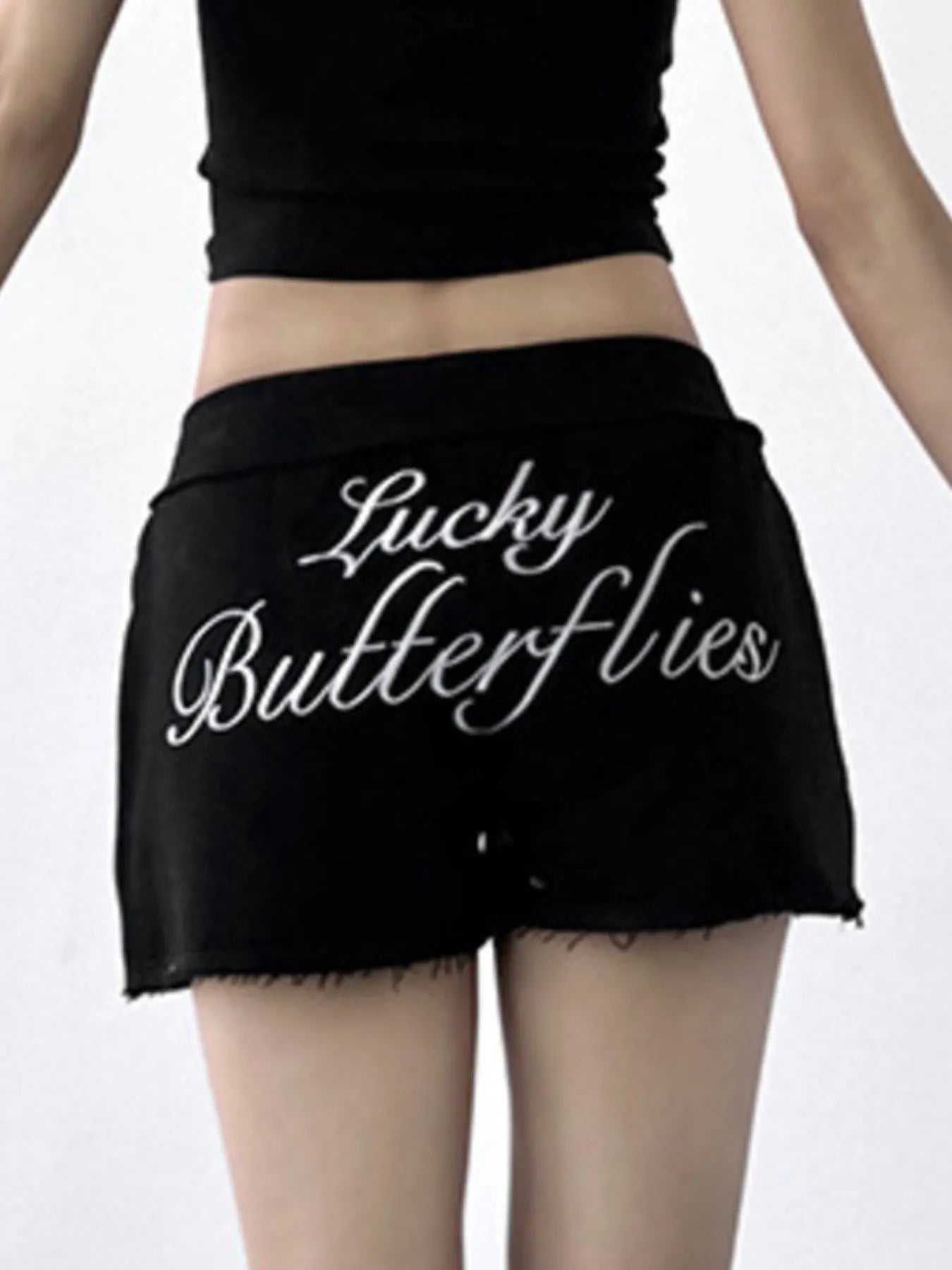Letter Back Shorts OutfitFlow