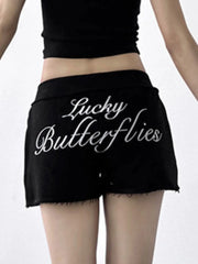 Letter Back Shorts OutfitFlow