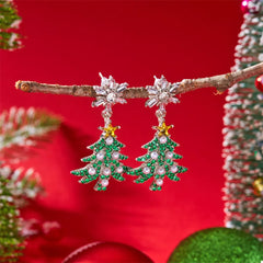 Christmas Tree Drop Earrings OutfitFlow