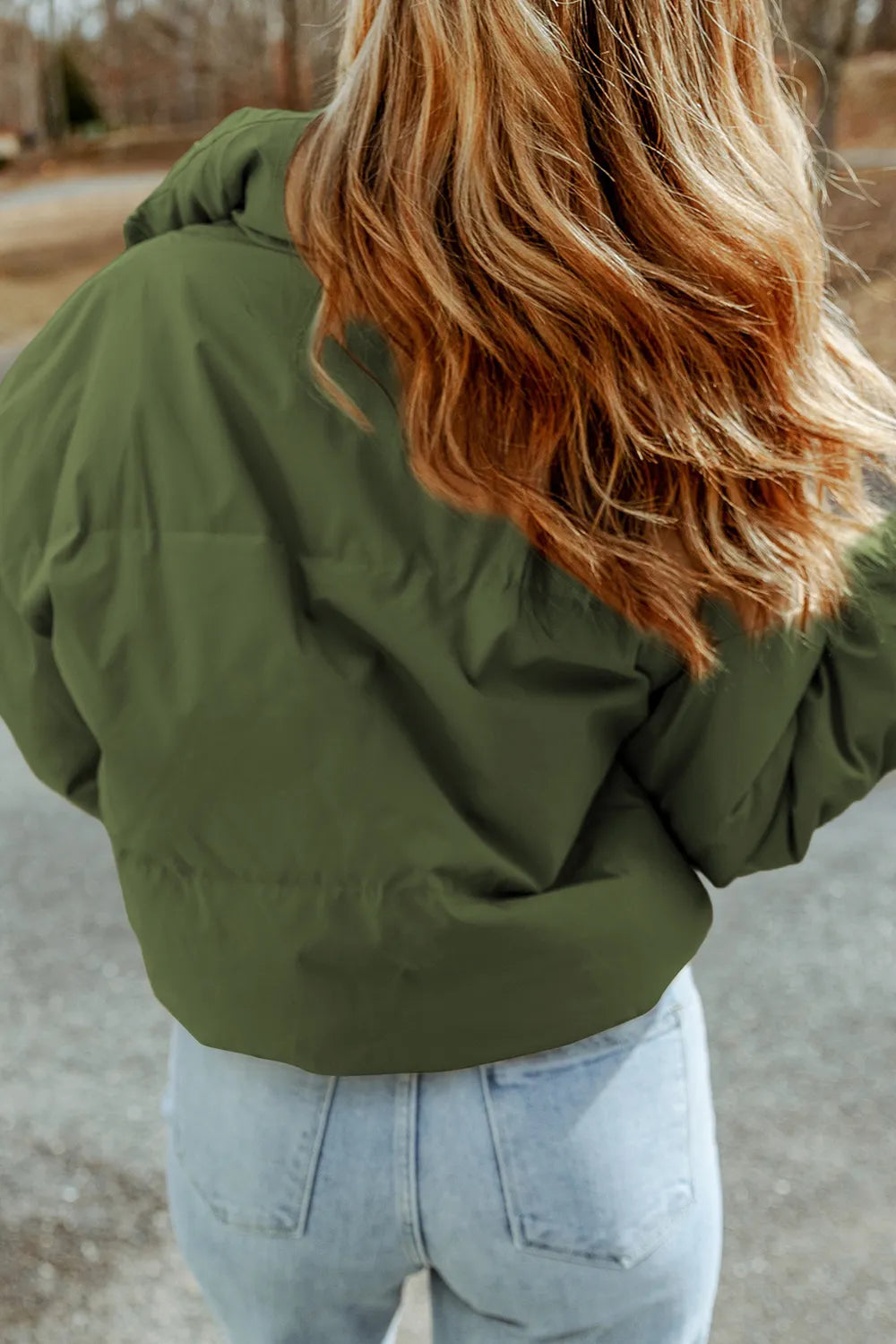 Zip Up Collared Neck Coat with Pockets Trendsi