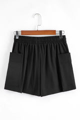 Cargo Pocket Elastic Waist Active Casual Skort OutfitFlow