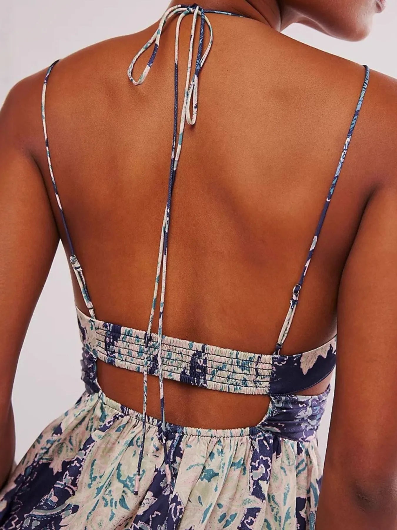 Floral Print Cutout Cami Dress OutfitFlow