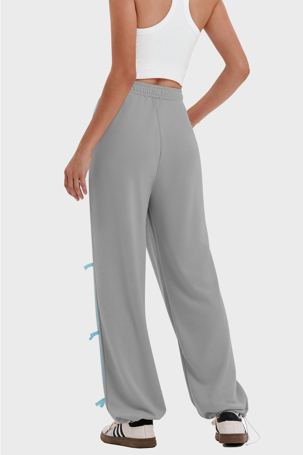 Outfit Flow - Elastic Waist Wide Leg Pants with Pockets