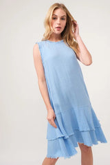 And The Why Washed Fringe Detail Tiered Dress OutfitFlow