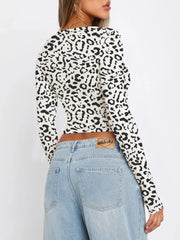 Long Sleeve Cropped T-Shirt OutfitFlow