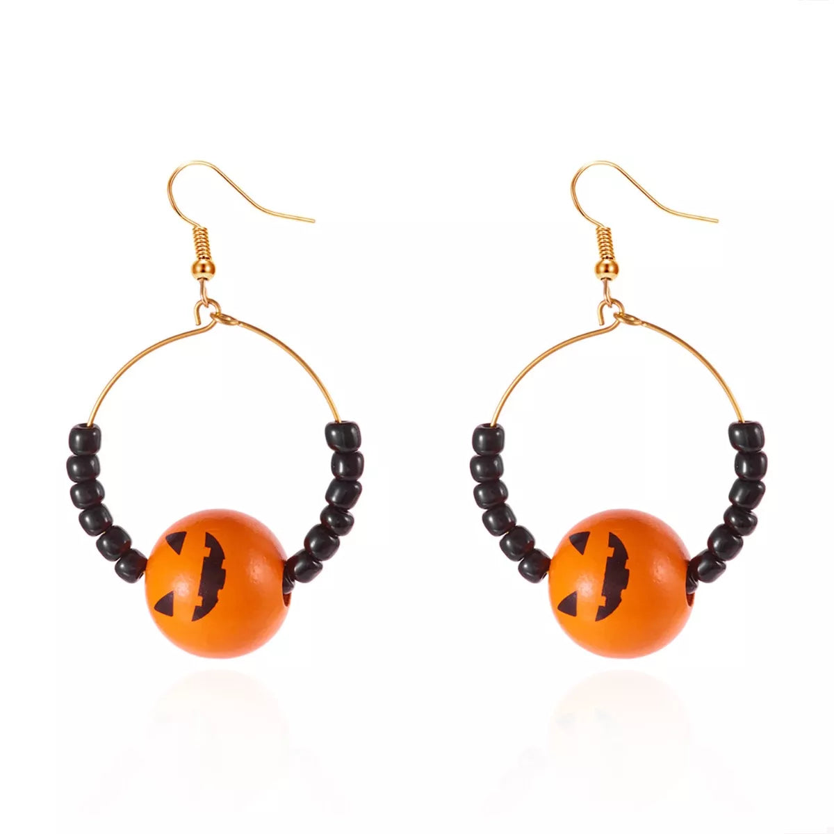 18K Gold-Plated Halloween Bead Earrings OutfitFlow
