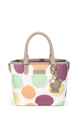 David Jones Colorful Polka Dot Handbag ALMOND MILK One Size Trendsi