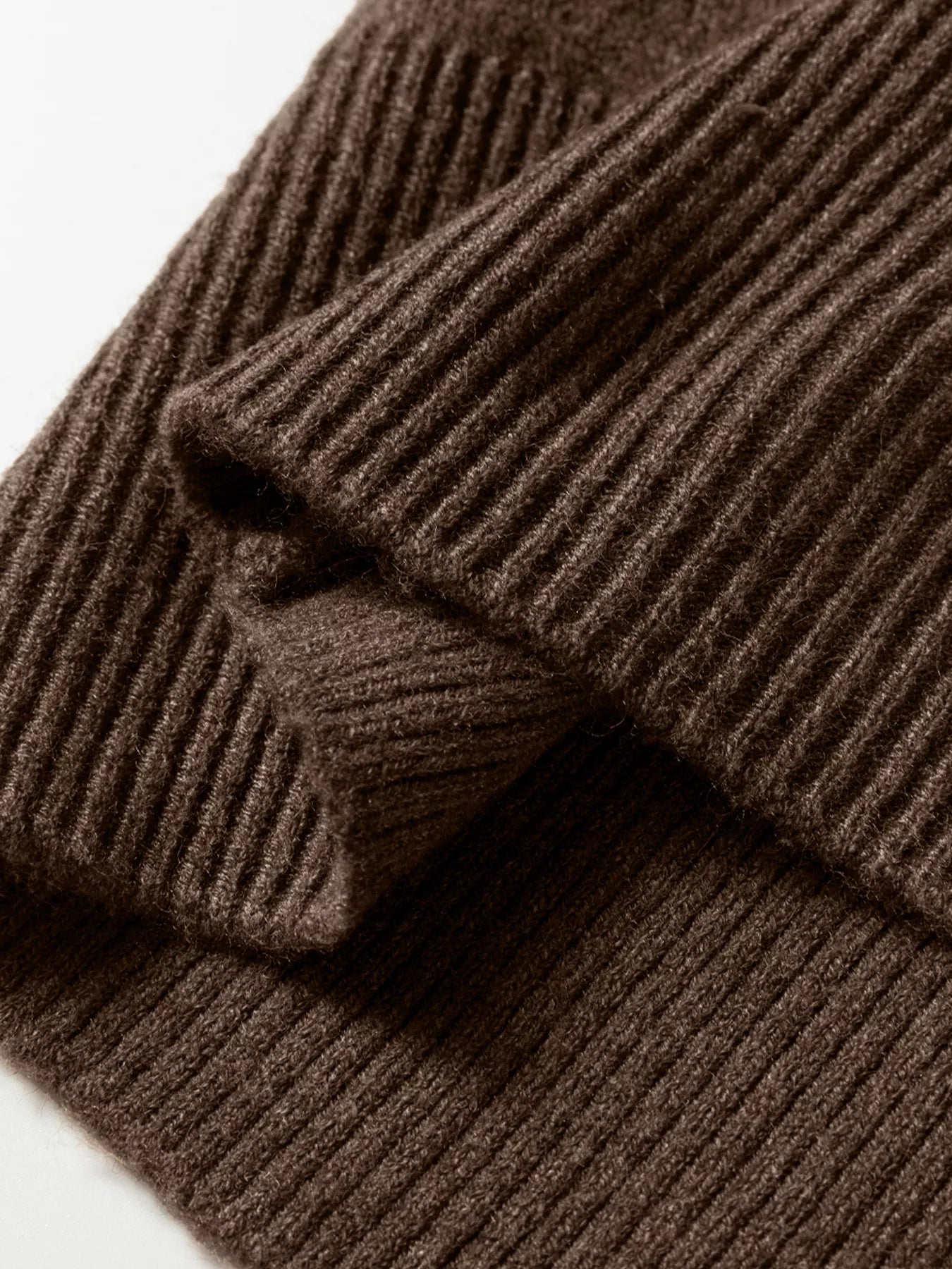 Dotted Print Ribbed Edge Knit Sweater OutfitFlow