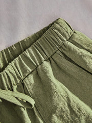 Elastic Waist Shorts with Pockets OutfitFlow