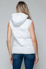 Snobbish Snap and Zip Closure Hooded Vest