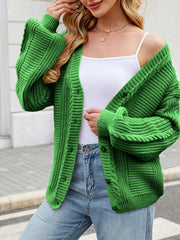 Button Up Long Sleeve Cardigan OutfitFlow