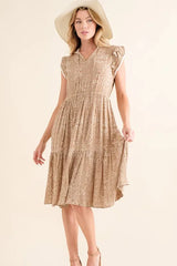 And The Why Boho Printed Tiered Maxi Dress OutfitFlow
