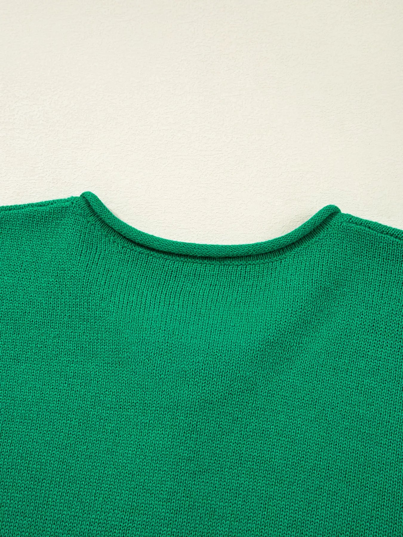 Solid Color Knit Button Drop Shoulder Sweater Cardigan OutfitFlow