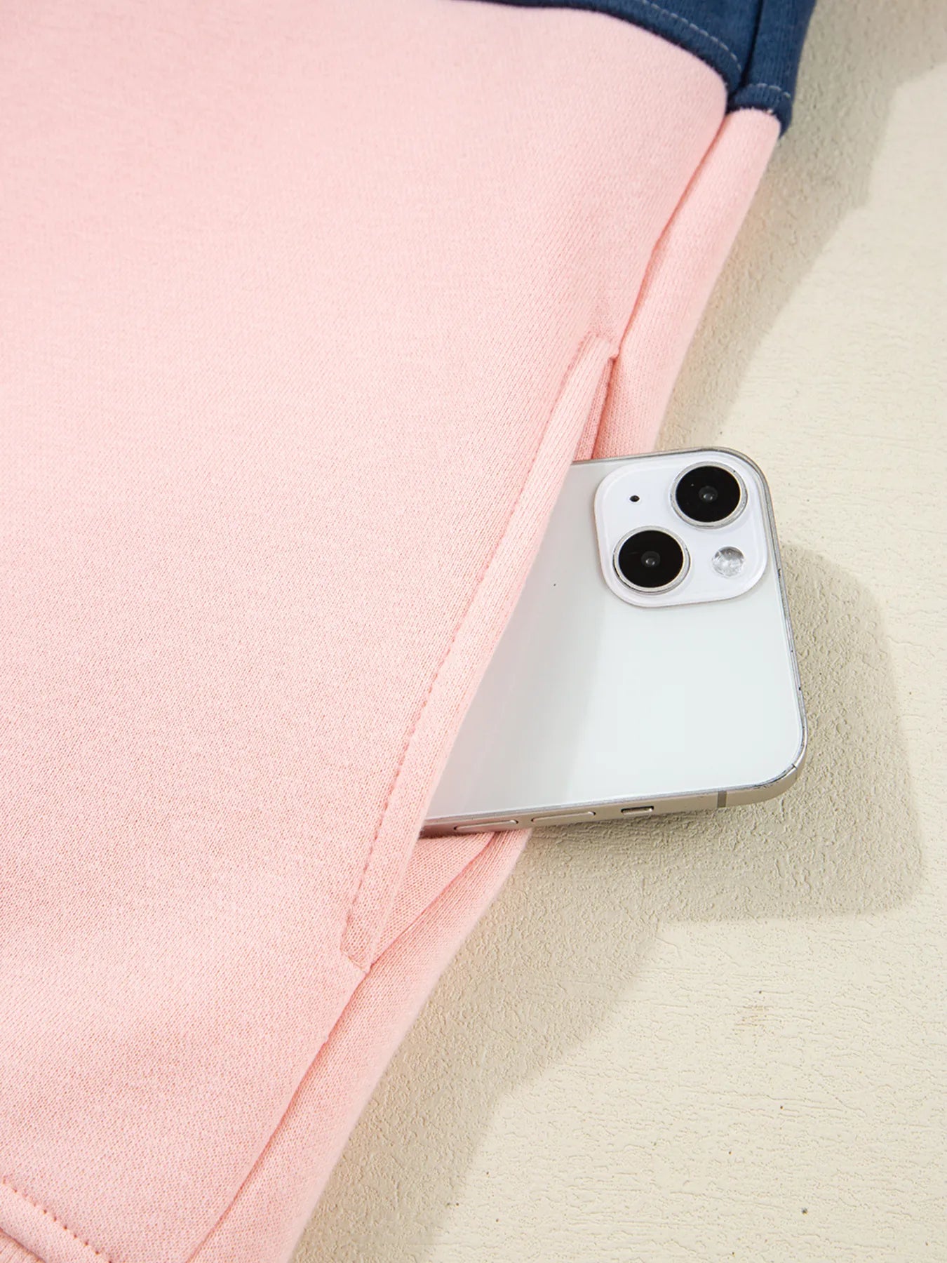 Colorblock Patchwork Half Button Baggy Sweatshirt OutfitFlow