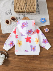 Children's Flower Long Sleeve Hoodie OutfitFlow