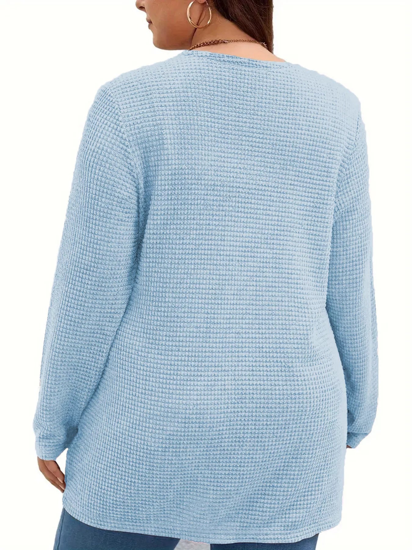 Plus Size Open Front Long Sleeve Knit Cardigan OutfitFlow