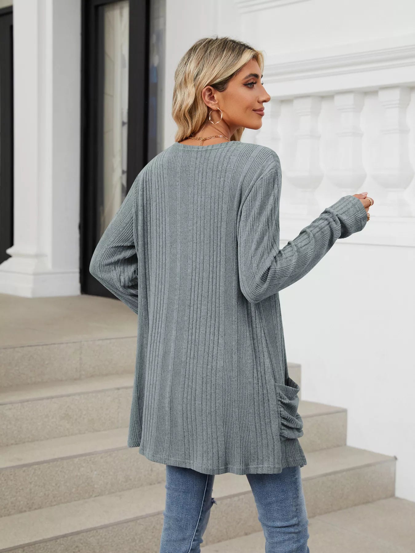 Open Front Long Cardigan OutfitFlow