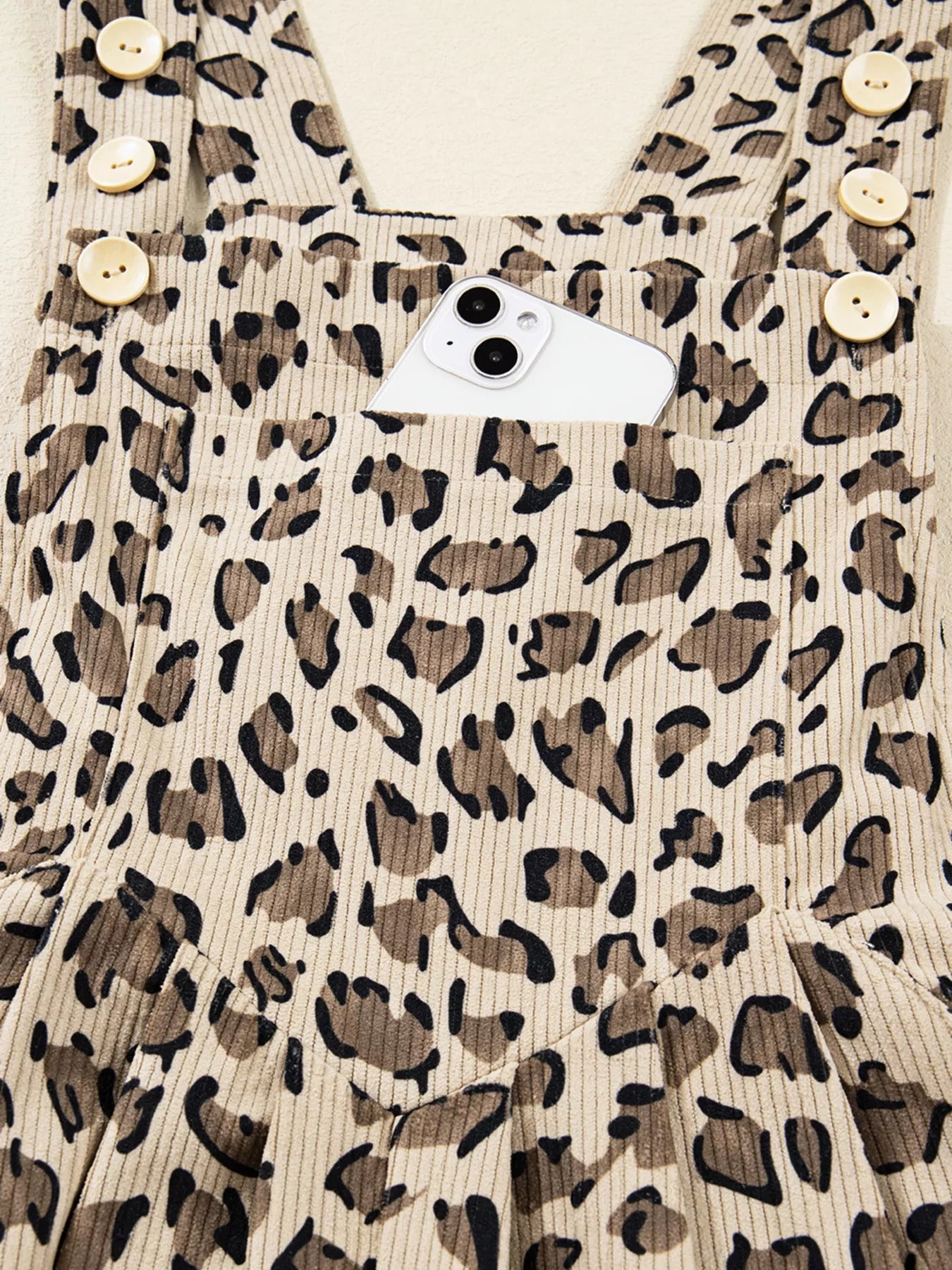 Leopard Bib Wide Leg Jumpsuit OutfitFlow