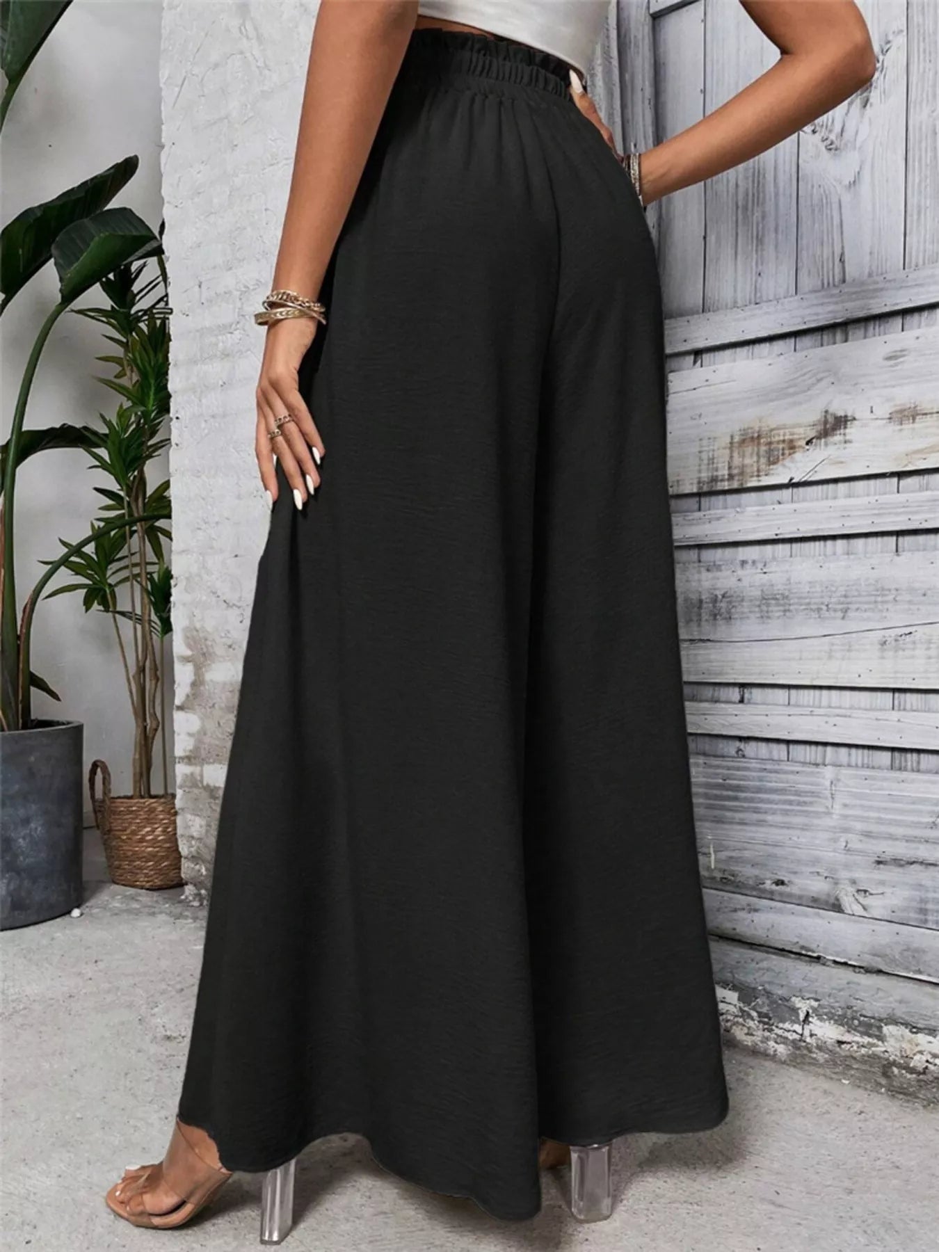 Frill Wide Leg Pants OutfitFlow