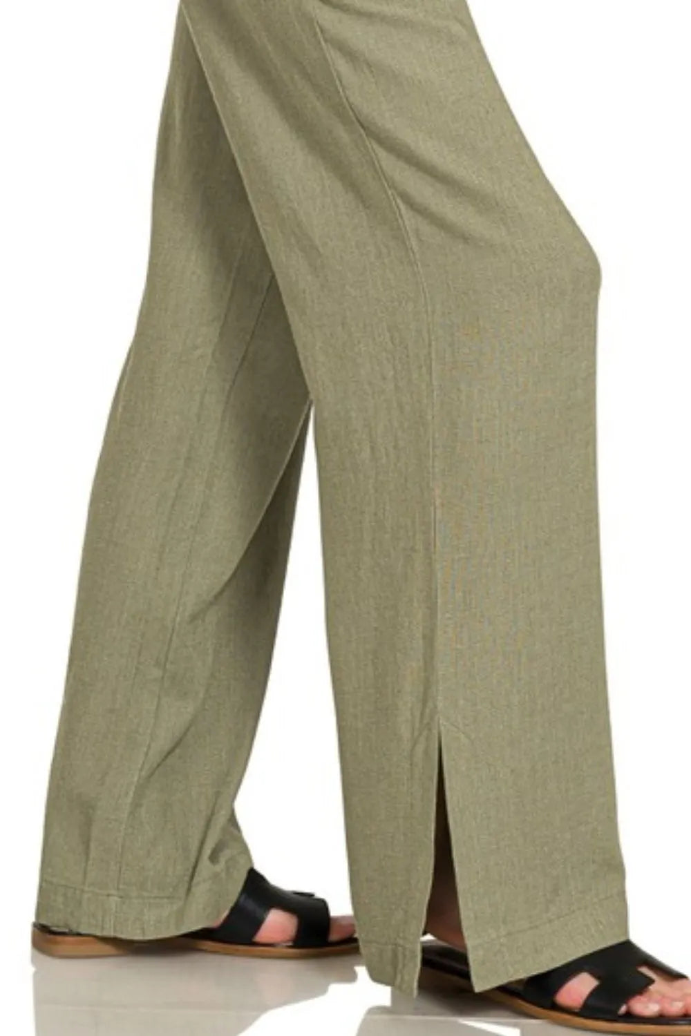 Zenana Linen Drawstring Pants OutfitFlow