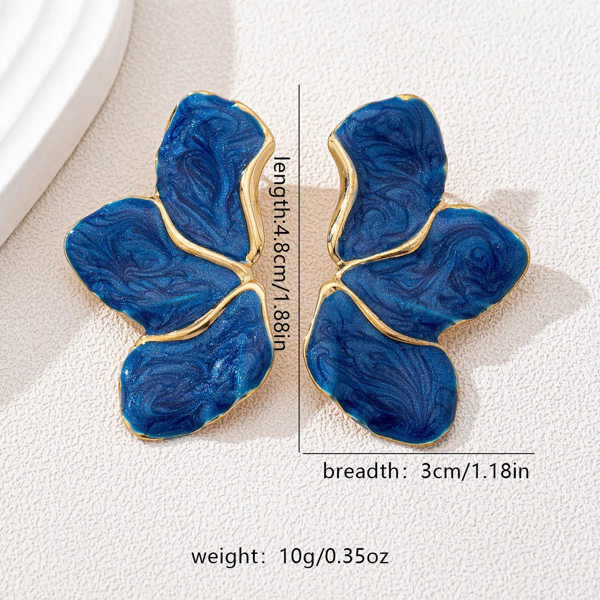 18K Gold-Plated Alloy Resin Drop Earrings OutfitFlow
