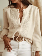Button Up Long Sleeve Cardigan OutfitFlow