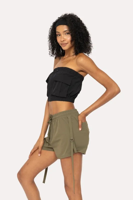 MONO B Cargochic Ribstop Tube Top OutfitFlow