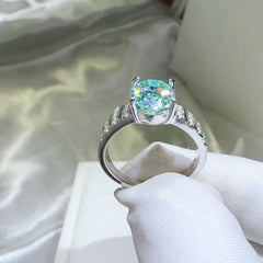 2 Carat Moissanite 925 Sterling Silver Ring OutfitFlow