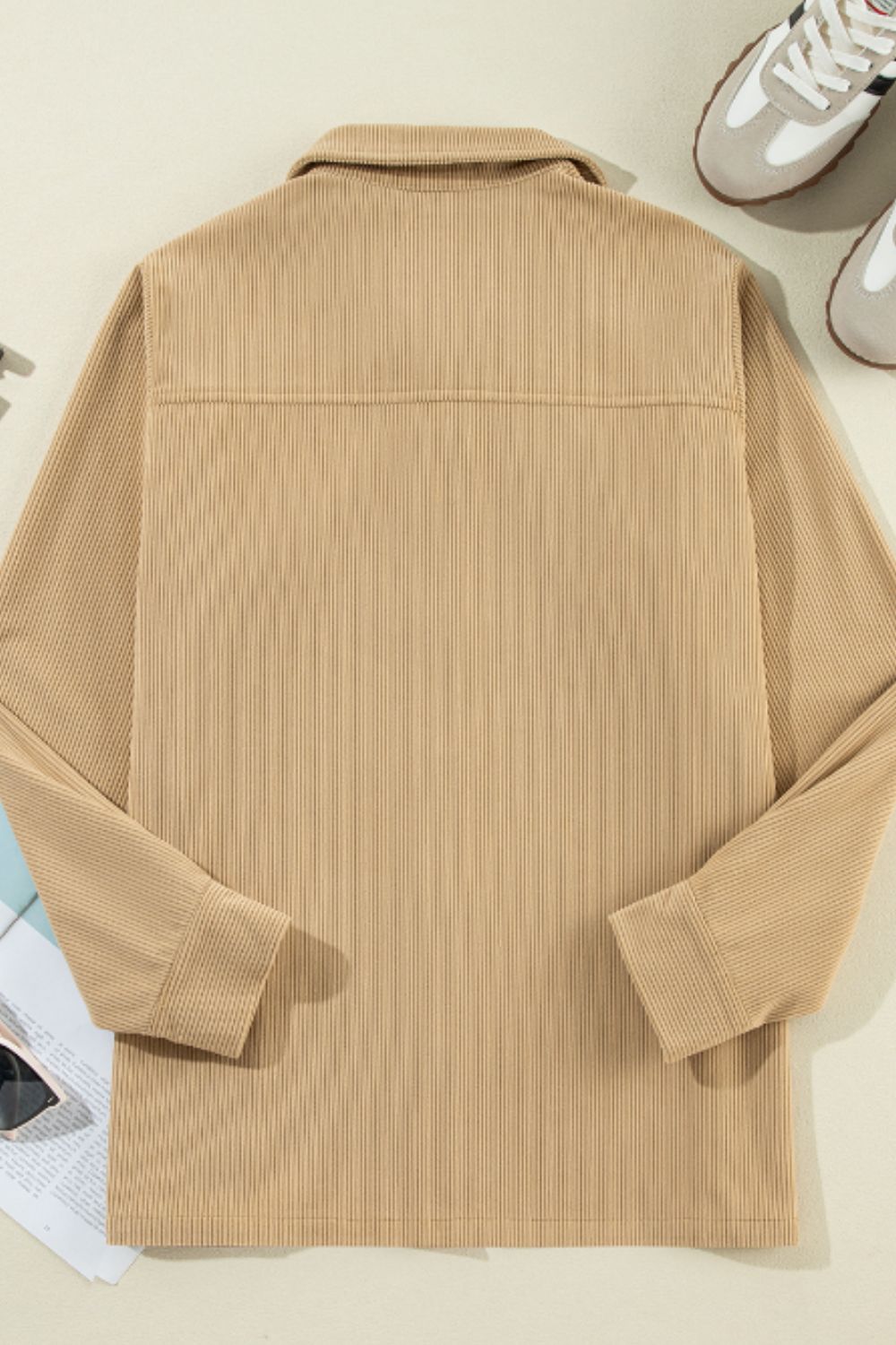 Frill Button Up Long Sleeve Jacket