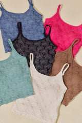 SO ME Two Tone Floral Seamless Tank Top OutfitFlow