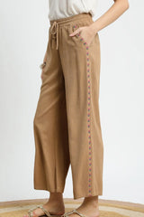 Umgee Wide Leg Drawstring Pants OutfitFlow