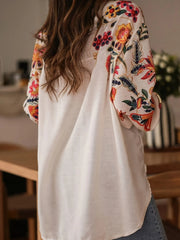 Floral Button Up Long Sleeve Shirt OutfitFlow