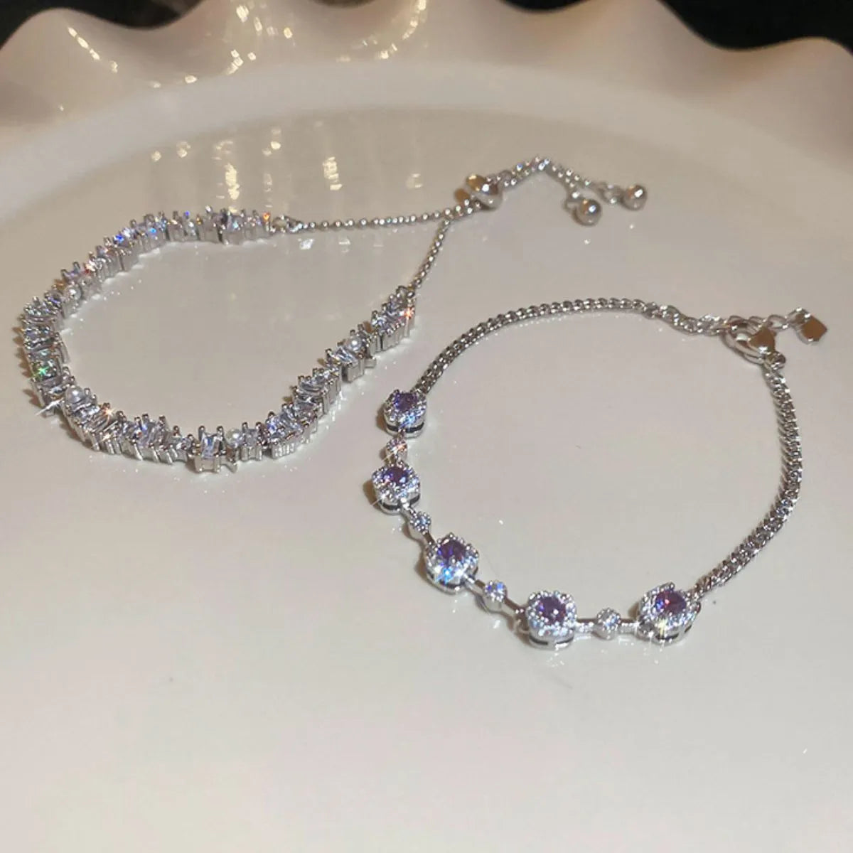 Copper Zircon Bracelet OutfitFlow