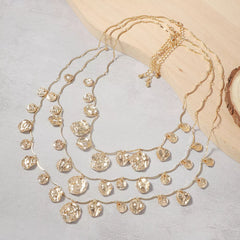 3-Piece 18K Gold-Plated Zinc Alloy Necklace OutfitFlow