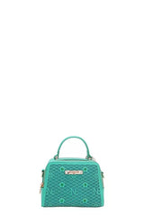 Nicole Lee USA Vegan Geometric Pattern Structured Handbag Trendsi