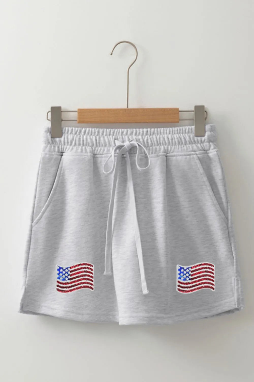 American Flag Embroidered Drawstring Casual Skirt OutfitFlow