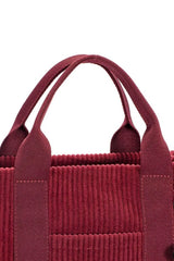 David Jones Corduroy Handbag Bag with Charm Details Trendsi