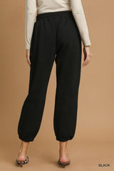 Umgee Fleece Jogger Pants with Drawstring OutfitFlow