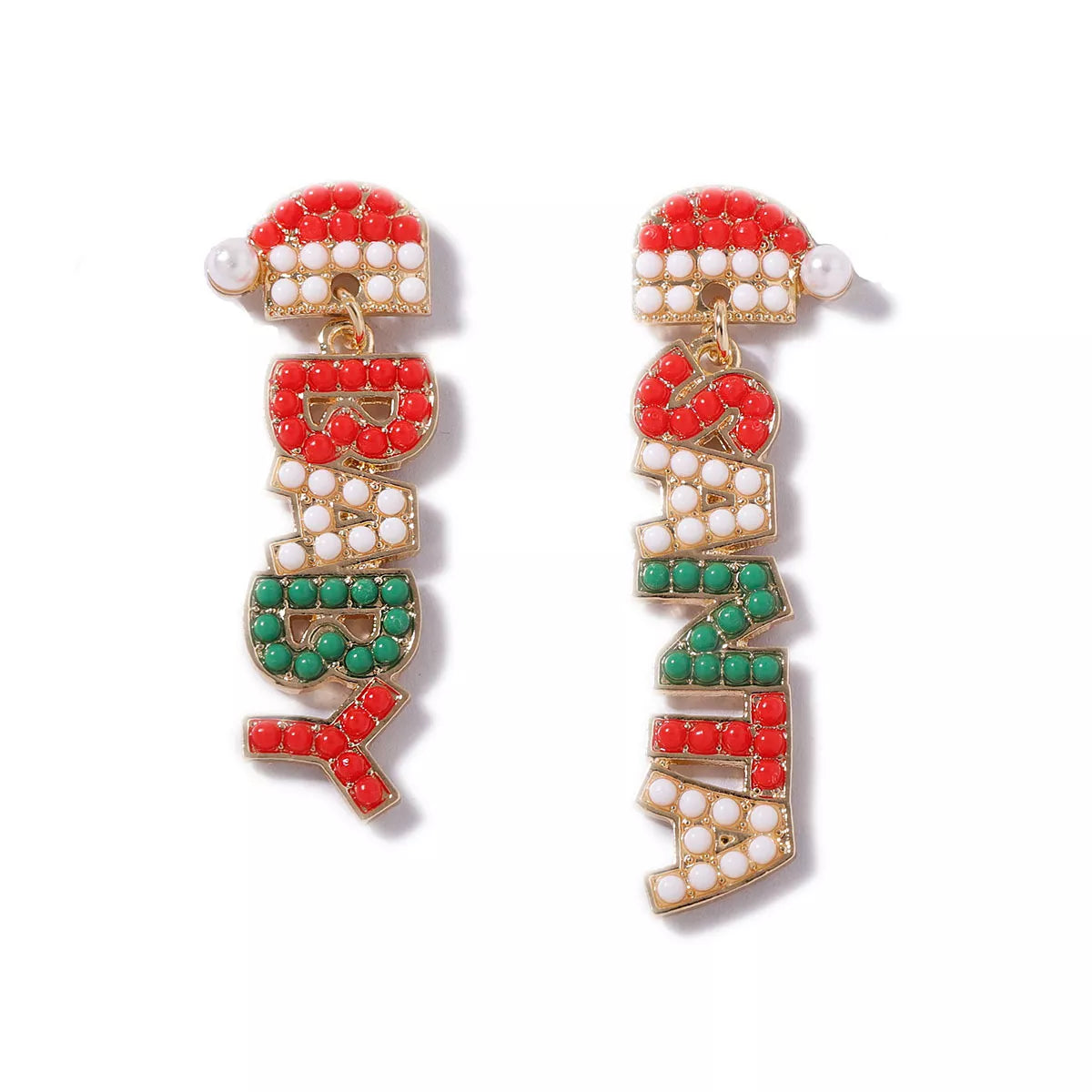 Christmas Beaded BABY Drop Earrings OutfitFlow