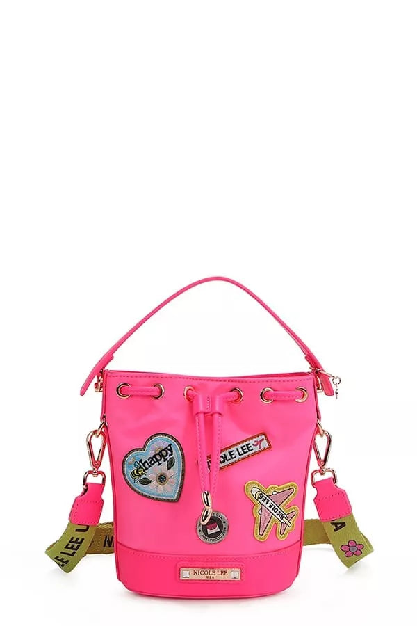 Nicole Lee USA Color Patch Bucket Bag Trendsi