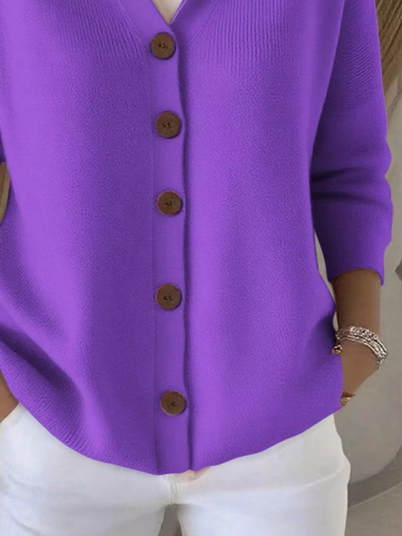 Full Size Hooded Button-Front Soft Knit Cardigan Plus Size OutfitFlow