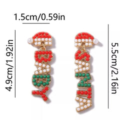 Christmas Beaded BABY Drop Earrings OutfitFlow
