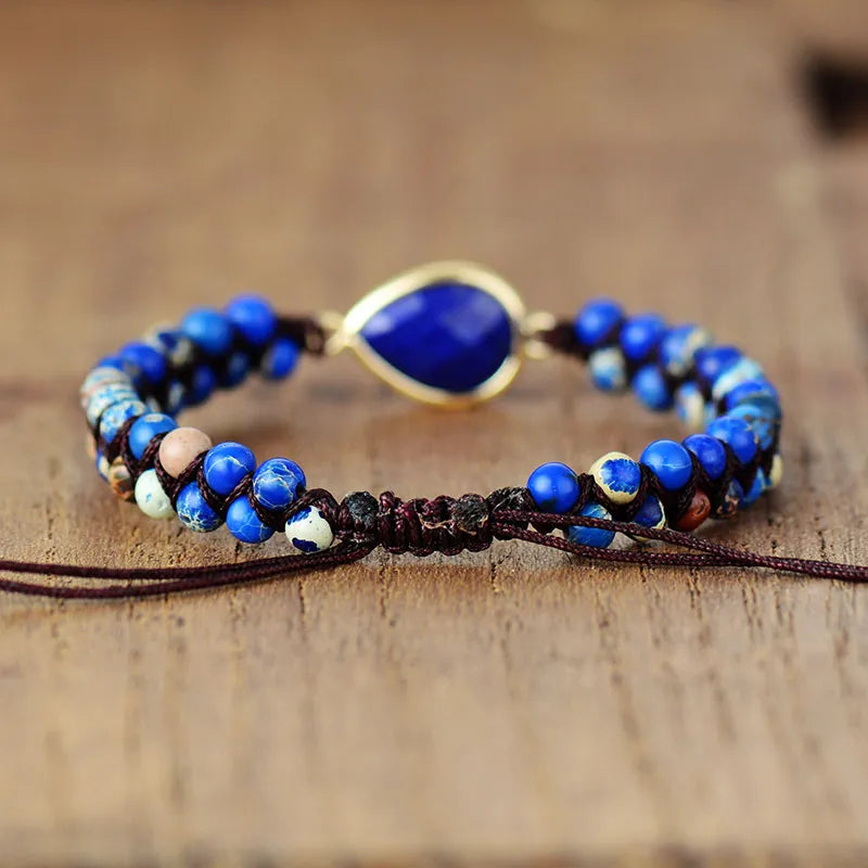 Handmade Teardrop Shape Beaded Bracelet OutfitFlow