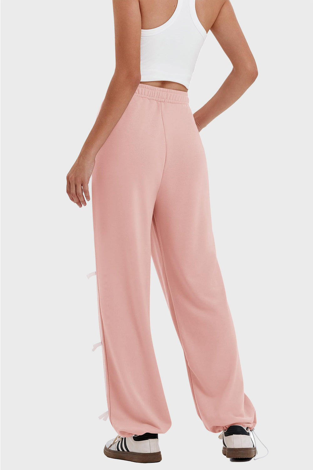 Outfit Flow - Elastic Waist Wide Leg Pants with Pockets