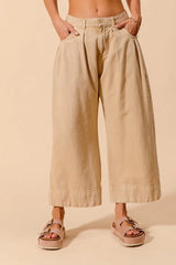 SO ME Mid Rise Wide Leg Chino Pants With Pockets OutfitFlow